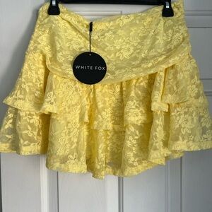 White Fox Boutique Let’s Have Some Fun Lace Mini Skirt